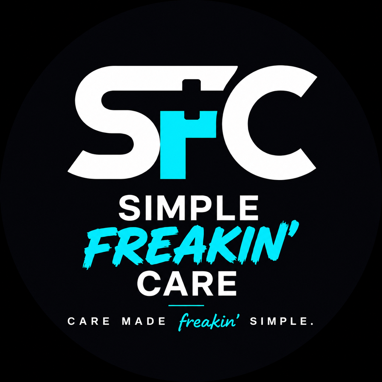 Simple Freakin' Care logo